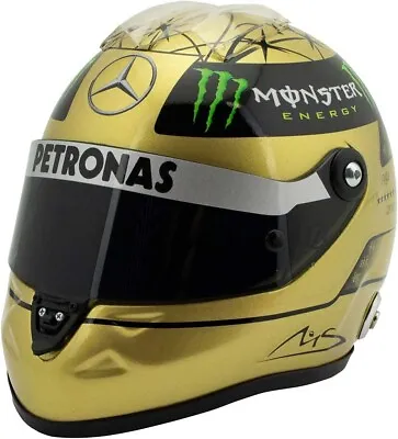 Schuberth 1:2 Mini F1 Helmet Michael Schumacher Gold Spa 2011 Brand New With Box • $180.29