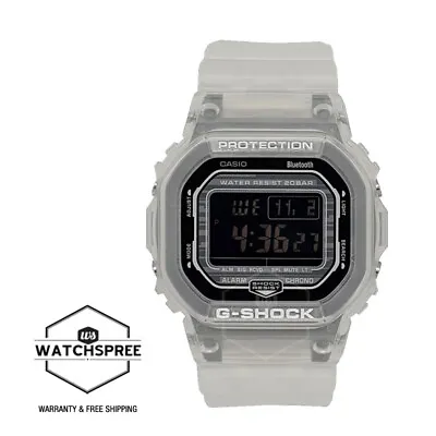 Casio G-Shock DWE-5600 Lineup Bluetooth® WhiteTranslucent Resin WatchDWB5600G-7D • $187