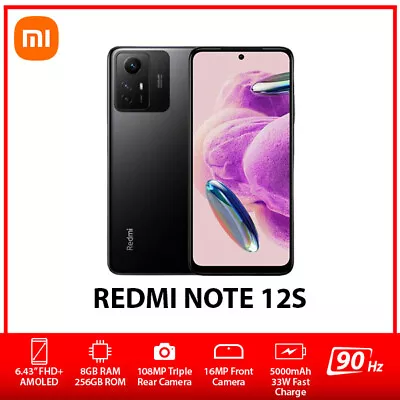 $434.99 • Buy (Unlocked) Xiaomi Redmi Note 12S Dual SIM Android Mobile Phone – Black/8GB+256GB