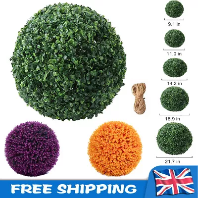 Artificial Hanging Topiary Buxus Balls Faux Boxwood Plant Garden Patio Decors UK • £4.79