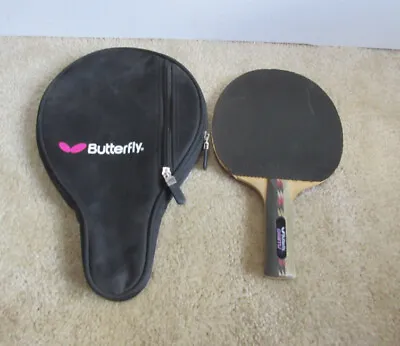 Vintage Butterfly Cretu J.T.T.A.A. Flextra Table Tennis Ping Pong Paddle W/ Case • $34.99