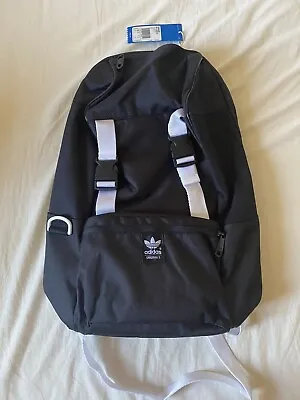 $50 • Buy Adidas Campus School Backpack Bag Black White Unisex Authentic BRAND NEW