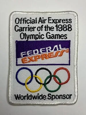 FEDERAL EXPRESS World Wide Sponsor 1988 Olympic Games Patch. RARE • $12.99