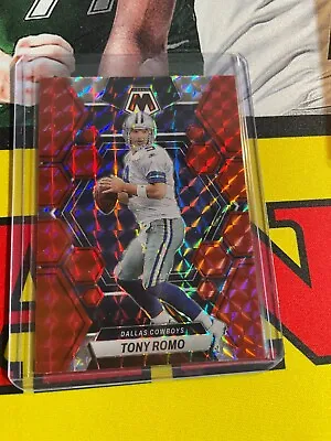 $1.25 • Buy 2023 Mosaic Tony Romo #64 - Red Mosaic