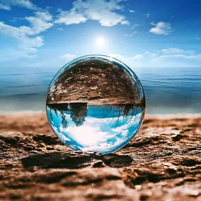 Clear Glass Crystal Ball Magic Healing Meditate Sphere Photography Home Mascot • $6.99