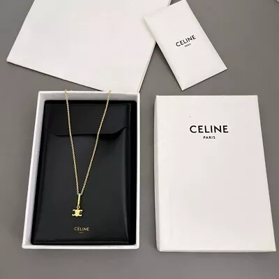 Celine Vintage Gold Plated Chain Necklace Women • $350
