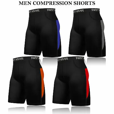 Mens Compression Shorts Base Layer Briefs Pant Thermal Running Gym Fitness Yoga • £6.49