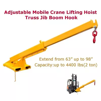 4400Lbs/2T Adjustable Mobile Crane Lifting Hoist Truss Jib Boom Hook Extendable • $1066.50