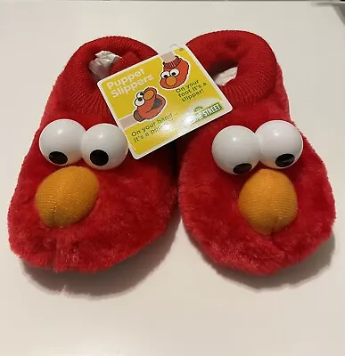 Sesame Street Elmo Puppet Slippers! Sock Like Slippers That Act As A Puppet Too! • $5.99