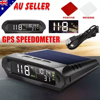 Wireless Solar GPS Speedometer Powered Car HUD Head-Up Display Digital Universal • $39.45