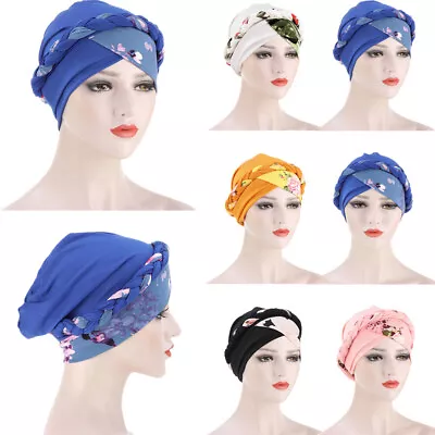 Women Muslim Hijab Braid Turban Chemo Cap Head Wrap Bonnet Hair Loss Cancer Hat • $7.99