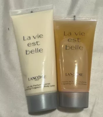 Lancome La Vie Est Belle - Shower Gel/Moisturizing Body Lotion - New - 50ml Each • $29