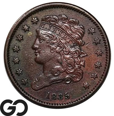 1835 Half Cent Classic Head Choice AU++ Early Copper ** Free Shipping! • $45