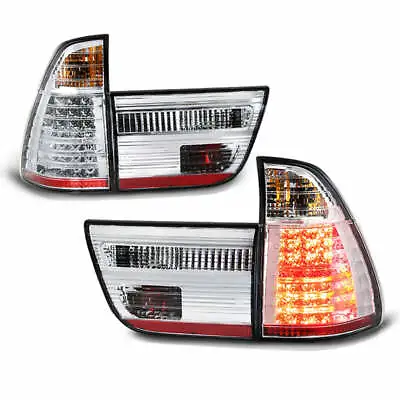 $294.99 • Buy Chrome Led Tail Brake Signal Lights Lamps For E53 2000-2006 Bmw X5