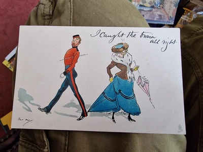 £2.99 • Buy Vintage Raphael Tuck Comic Postcard By Phil May.  I Caught The Train All Right 
