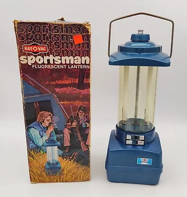 $29.50 • Buy Blue Ray O Vac Sportsman Camping Fluorescent Lantern With Box No. 360-B Vintage 