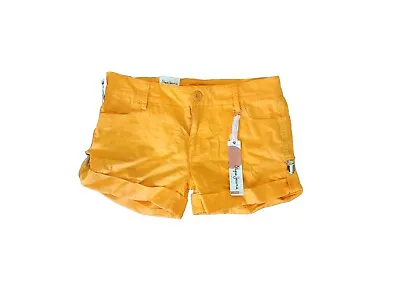 Vintage Y2K Pepe Jeans Orange Shorts Suspenders Logo Size 30 New • $37.05