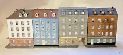 N Gauge Job Lot Row Of 4 Grand Very Tall Town City Houses With Pavements Faller • £49.95