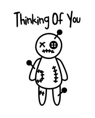 Thinking Of You Voodoo Doll Sticker Decal ☆20 Colors To Choose From☆ • $2.29