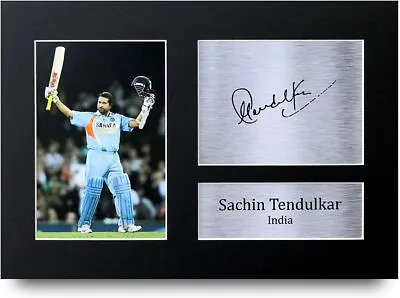 Sachin Tendulkar Signed A4 Print Autograph Gift For An Indian Cricket Fan • £19.99