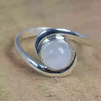 Moonstone Jewelry Dainty Ring Solid 925 Silver Handmade Statement Ring SA-381 • $11.48