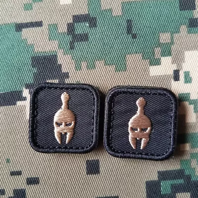 2pcs Mini 1  Molon Labe Spartan Milspec Swat Dark Glod Moarle Patch Hook Badge • $7.99