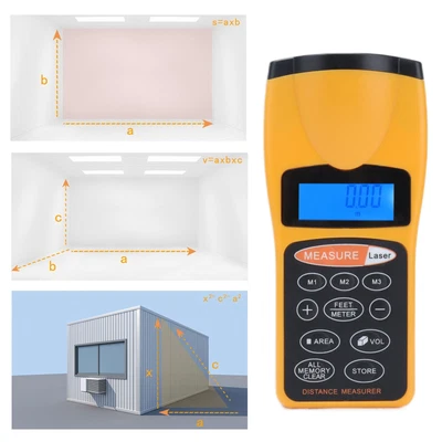 £15.78 • Buy Distance Measure Meter Handheld Ultrasonic Meter Range Finder Distance JY