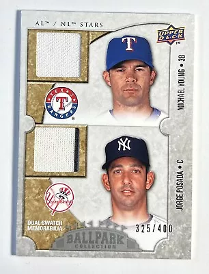 2009 Upper Deck Ballpark Jersey /400 Michael Young Jorge Posada Red Sox Yankees • $19.99