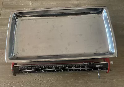 SALTER Vintage Retro Red Scales Stainless Steel 500g / 12 Kg Kitchenware • $59.40