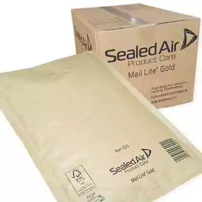 Padded Envelopes Mailer Bags Mail Lite Bubble White Gold A000 B00 C0 D1 F3 E2 J6 • £32.95