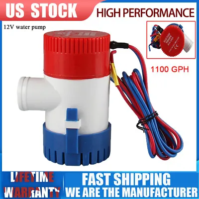 12V 1100GPH DC Electric Marine Submersible Bilge Sump Water Pump For Boat Yacht • $13.99