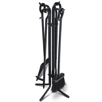 $55.99 • Buy IRONMAX 5PCS Iron Fire Place Tool Set Stand Fire House Use Set  Hearth Accessory