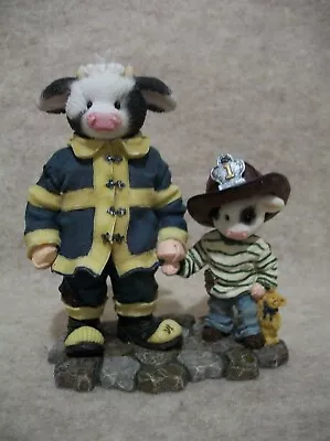 My Hero - Fireman - Mary Moo Moo Cow Figurine • $40