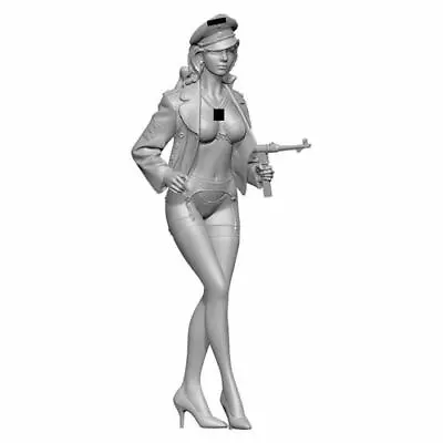 1:35 Resin Soldier Figures Model Female Soldier Unassembled Unpainted • $12.07