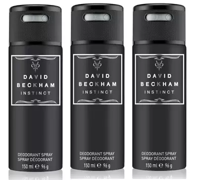 3 X David Beckham Instinct Deodorant Antiperspirant Body Spay Perfume Men 150ml • £24.95