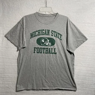 NCAA Michigan State Shirt Adult Medium Gray Graphic Short Sleeve Crew Neck • $7.49