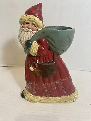 Vintage Midwest Of Cannon Falls MCF Santa Cast Iron Candle Holder Or Door Stop • $9.99