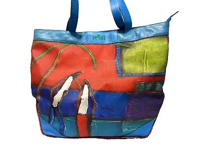 Mario Hernandez De Bilzan Art Multicolored Tote Satchel Large Bag Purse • $99.99
