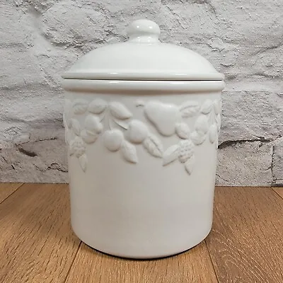 St Michaels Marks & Spencer (M&S) Wild Fruits Cookie Jar Biscuit Barrel 1980s • £17.99