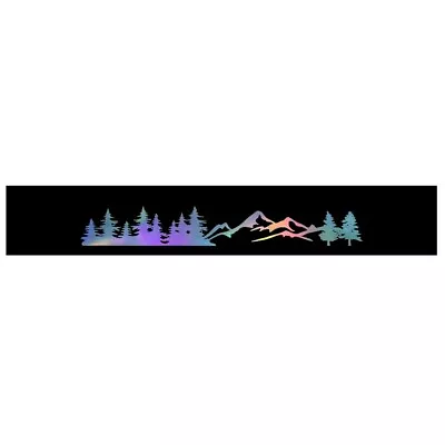  Laser Reflective Tree Mountain Car Front Window Windshield Decal Auto Stickers • $13.40