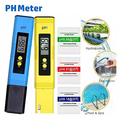 £5.75 • Buy PH Meter LCD Digital Electric Tester Pen Water Hydroponics Test Kit Aquarium UK