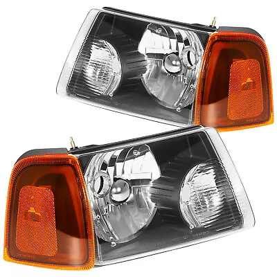 For 2001-2011 Ford Ranger Replacement Headlights Assembly Pair Black Housing • $58.99