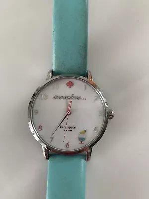 Kate Spade It's 5 O'Clock Somewhere Live Colorfully Kate Blue Watch • $30