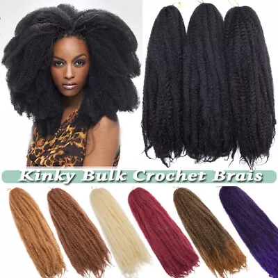 Long 18  Marley Kinky Bulk  Crochet Twist Afro Braids Braiding Hair Extension US • $46.60