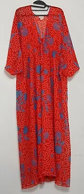 Rare Vintage Zandra Rhodes Seashells Print Maxi Dress Women's Size S. • $650