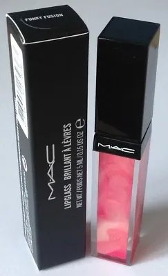 MAC LE Colour Craft MARBELIZED LIPGLASS In FUNKY FUSION Pink Coral W/Shimmer NIB • £19.99