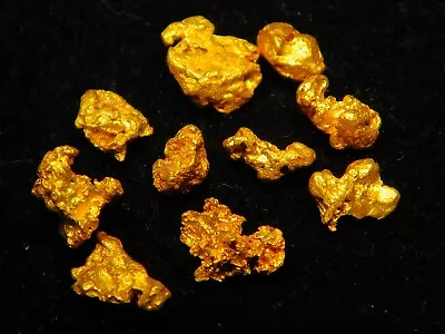 10 X PREMIUM  Australian  Gold Nuggets ( 2.81 Grams ) .  In Secure Display Box • $308