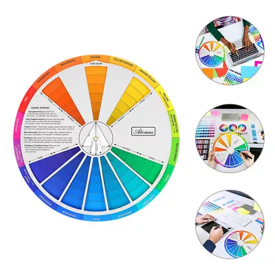  Color Card Gradient Wheel Paper Paint Learning Guide Chart Painting Wheels • £9.68