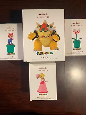 Nintendo Hallmark Ornament Set 2019 - Mario Bowser Peach Piranha Plant • $74.99