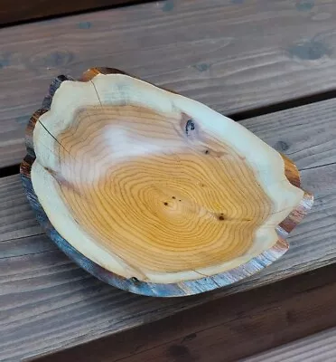 Pacific Yew Live Edge Bowl! Nice! -Dovecote Woodworking- (691) • $42